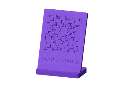 QR Stand — 3D preview